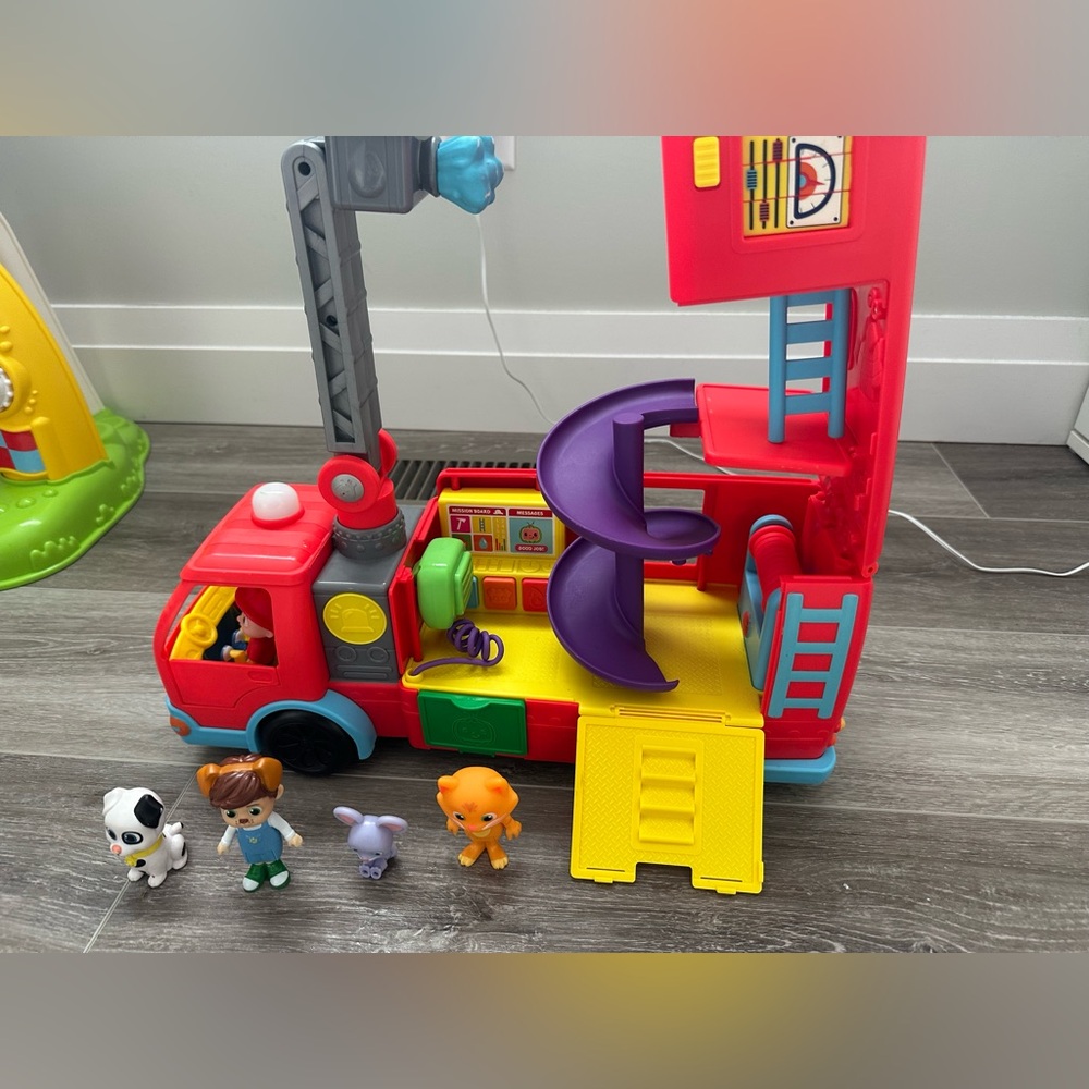 Cocomelon fire track with sounds and characters